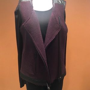 NWOT BB Dakota Vest: Cotton/Faux Leather  Vest-Med